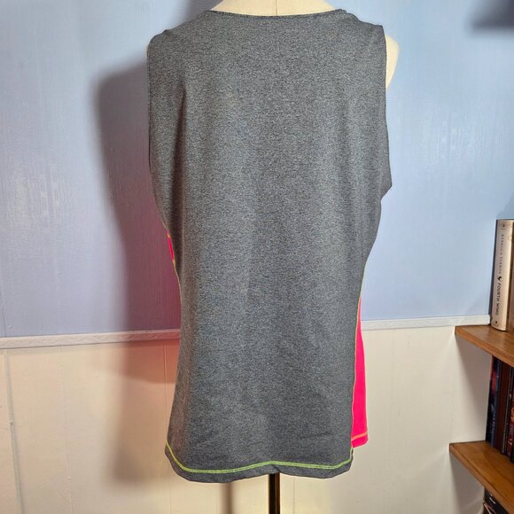 Fila XXL Bright Pink Heathered Gray Sleeveless Top Tennis Skort Summer Set - Picture 6 of 14